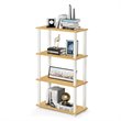 Furinno TURN-S-TUBE Wood 4-Tier Multipurpose Shelf Display Rack in Beech/Natural