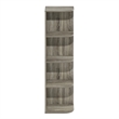 Furinno PASIR 4-Tier Corner Open Shelf Bookcase in French Oak