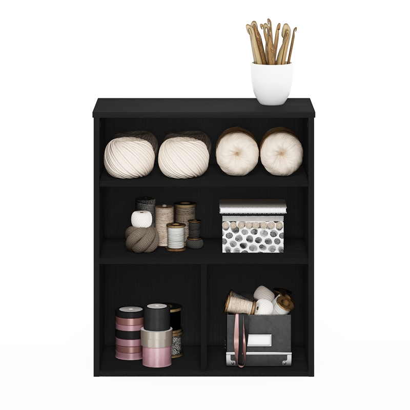 Furinno PASIR 3 Tier Display Bookcase in Black Oak
