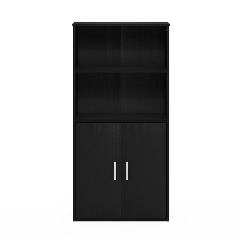 Furinno PASIR Storage Bookcase in Bookshelf in Multipurpose Shelf in Black Oak