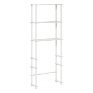 Furinno TURN-N-TUBE Toilet Space Saver with 3 Shelves in White/White