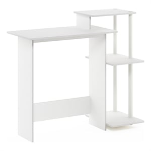 Furinno Efficient Home Laptop Notebook Computer Desk in White/White