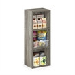 Furinno PASIR 3-Tier No Tool Assembly Open Shelf Bookcase in French Oak