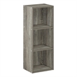 Furinno PASIR 3-Tier No Tool Assembly Open Shelf Bookcase in French Oak