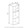 Furinno PASIR 3-Tier No Tool Assembly Open Shelf Bookcase in White