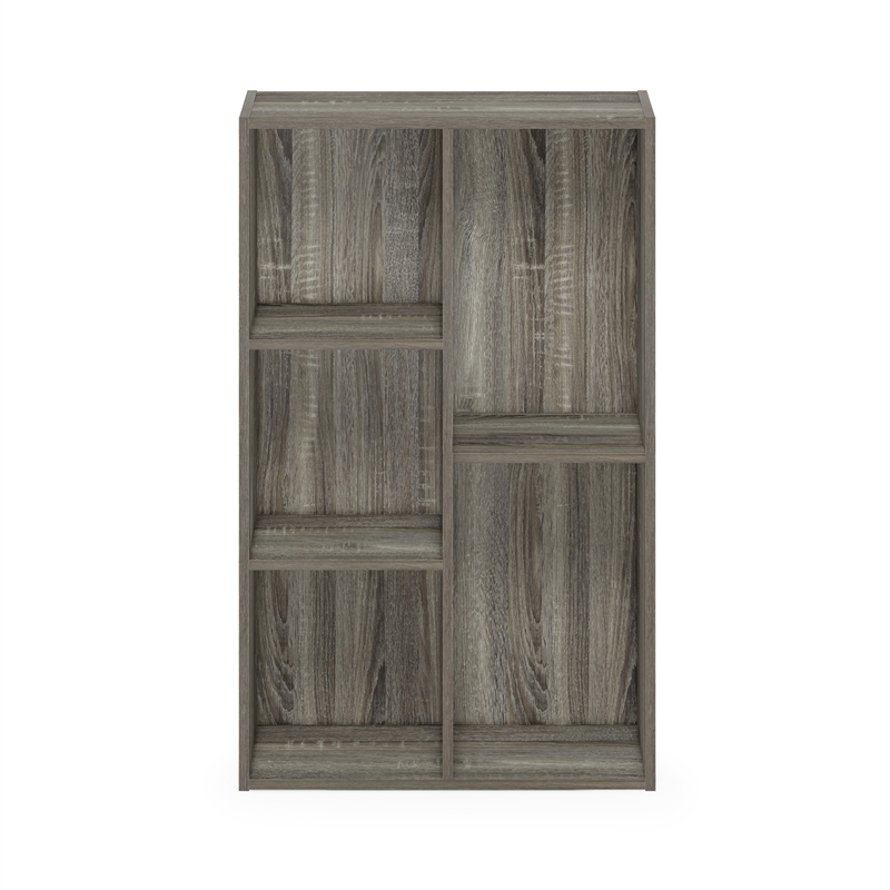 Furinno LUDER 5-Cube No Tool Assembly Open Shelf in French Oak
