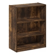 Furinno GEHRY 3-Tier Bookcase in Bookshelf with AdJUSTable Shelves in Amber Pine