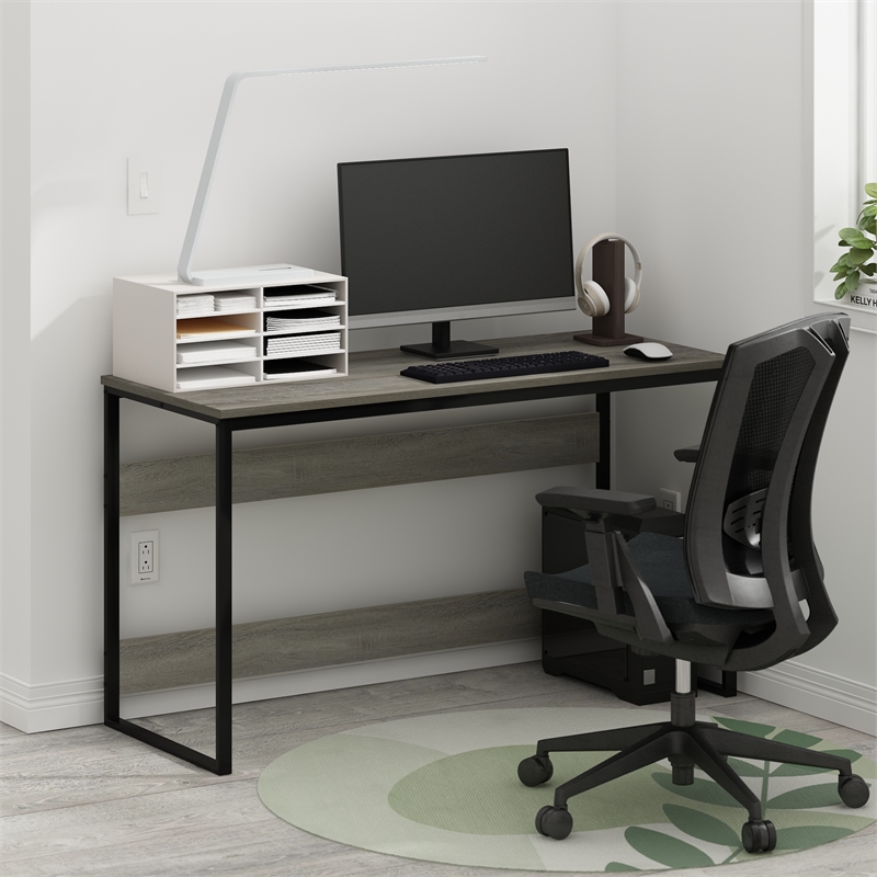 Furinno MORETTI Modern Lifestyle Enhanced Study Desk in 52 in French Oak Grey