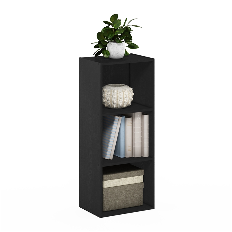 Furinno LUDER 3-Tier Open Shelf Bookcase in Blackwood