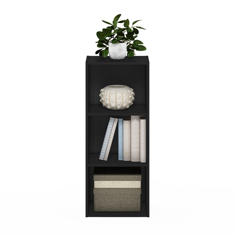 Furinno LUDER 3-Tier Open Shelf Bookcase in Blackwood