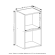 Furinno PASIR 2-Tier Open Shelf Bookcase in Green/White