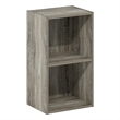 Furinno PASIR 2-Tier Open Shelf Bookcase in French Oak