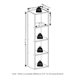 Furinno PASIR 4-Tier Open Shelf Bookcase in Amber Pine