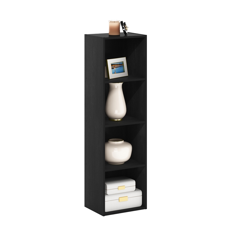 Furinno PASIR 4-Tier Open Shelf Bookcase in Blackwood
