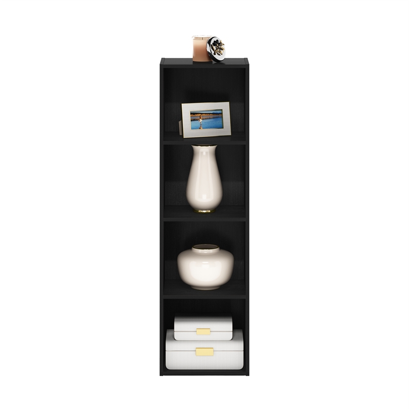 Furinno PASIR 4-Tier Open Shelf Bookcase in Blackwood