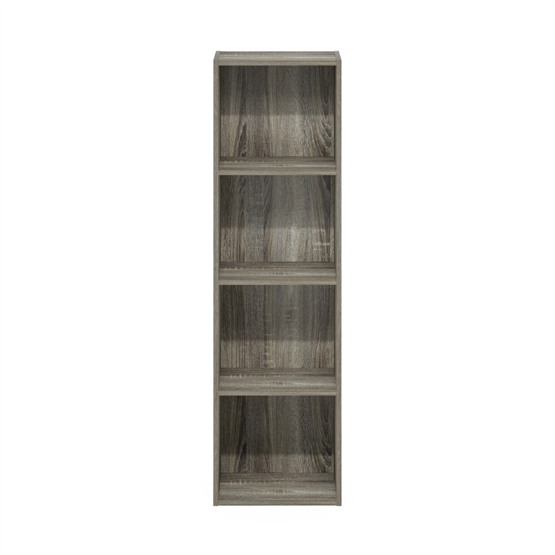 Furinno PASIR 4-Tier Open Shelf Bookcase in French Oak