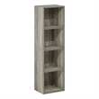 Furinno PASIR 4-Tier Open Shelf Bookcase in French Oak