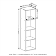 Furinno PASIR 4-Tier Open Shelf Bookcase in Light Blue/White