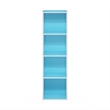 Furinno PASIR 4-Tier Open Shelf Bookcase in Light Blue/White
