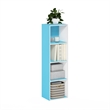 Furinno PASIR 4-Tier Open Shelf Bookcase in Light Blue/White