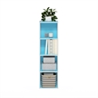 Furinno PASIR 4-Tier Open Shelf Bookcase in Light Blue/White