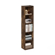 Furinno PASIR 5-Tier Open Shelf Bookcase in Amber Pine