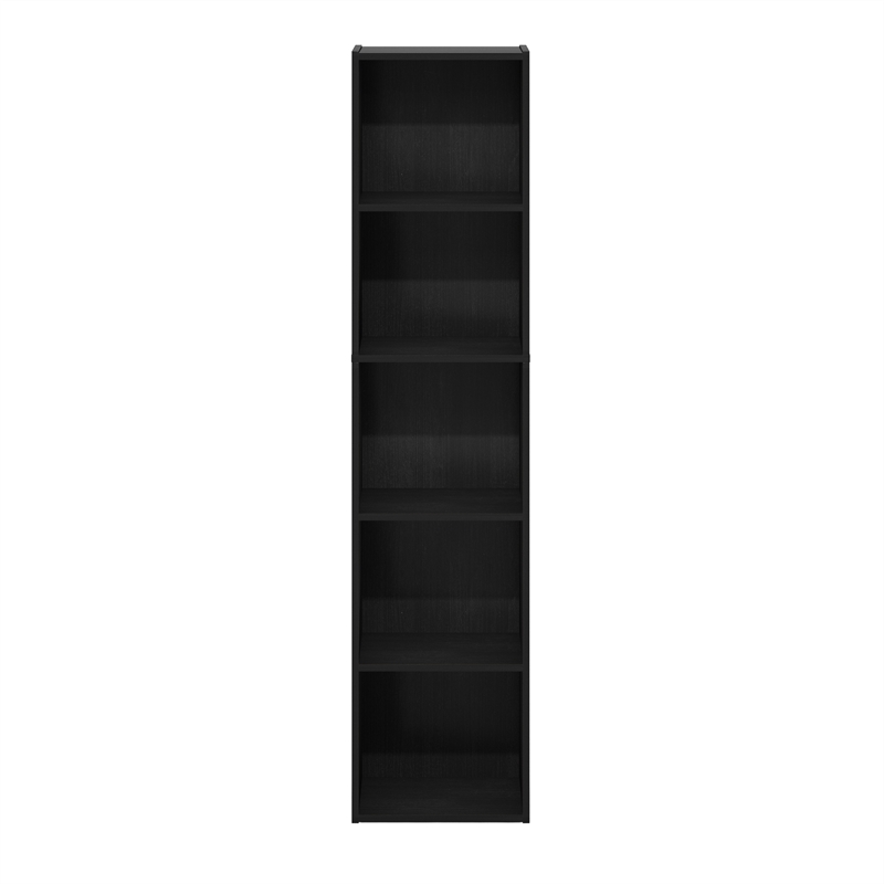 Furinno PASIR 5-Tier Open Shelf Bookcase in Blackwood