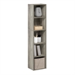 Furinno PASIR 5-Tier Open Shelf Bookcase in French Oak
