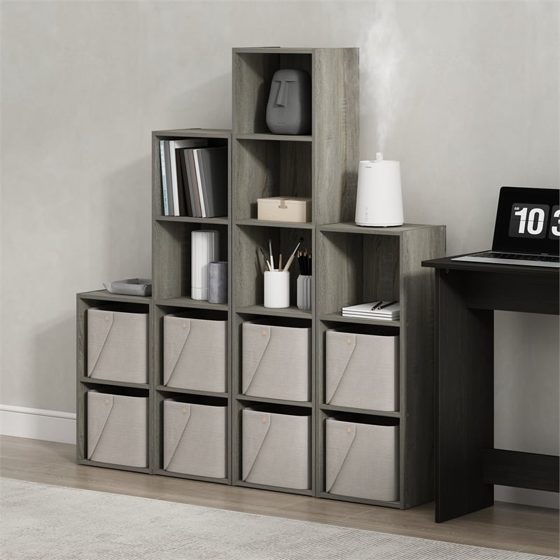 Furinno PASIR 5-Tier Open Shelf Bookcase in French Oak
