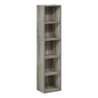 Furinno PASIR 5-Tier Open Shelf Bookcase in French Oak