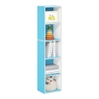 Furinno PASIR 5-Tier Open Shelf Bookcase in Light Blue/White