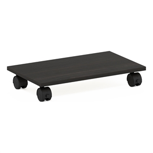 Furinno ECON Home Office Under Desk CPU/Printer Holder with Wheels in Espresso