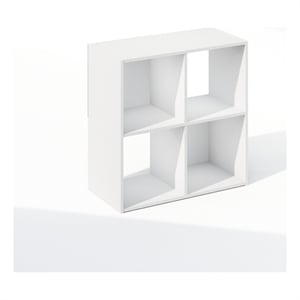 Furinno PELLI CUBIC Storage Cabinet in Bookcase in Bookshelf in 4-Cube in White