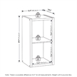 Furinno CUBICLE Open Back Decorative Cube Storage Organizer in 2-Cube in White