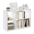 Furinno CUBICLE Open Back Decorative Cube Storage Organizer in 6-Cube in White