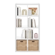 Furinno CUBICLE Open Back Decorative Cube Storage Organizer in 8-Cube in White