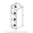 Furinno CUBICLE Open Back Decorative Cube Storage Organizer in 3-Cube in White
