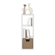 Furinno CUBICLE Open Back Decorative Cube Storage Organizer in 3-Cube in White