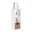 Furinno CUBICLE Open Back Decorative Cube Storage Organizer in 3-Cube in White