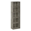 Furinno LUDER 5-Tier Reversible Color Open Shelf Bookcase in French Oak