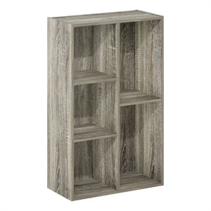 Furinno LUDER 5-Cube Reversible Open Shelf in French Oak
