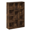Furinno LUDER 11-Cube Reversible Open Shelf Bookcase in Amber Pine