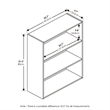 Furinno PASIR 3-Tier Open Shelf in Amber Pine