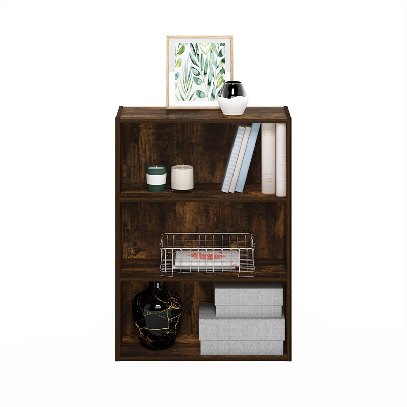Furinno PASIR 3-Tier Open Shelf in Amber Pine