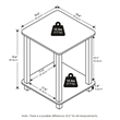 Furinno SIMPLISTIC End Table in Set of Two in White/White