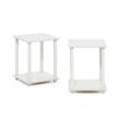 Furinno SIMPLISTIC End Table in Set of Two in White/White