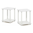Furinno SIMPLISTIC End Table in Set of Two in White/White