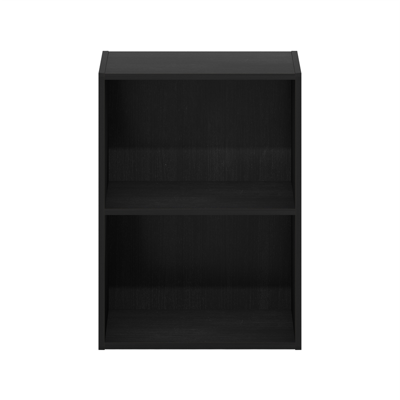Furinno LUDER 2-Tier Open Shelf Bookcase in Blackwood
