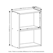 Furinno LUDER 2-Tier Open Shelf Bookcase in French Oak