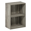 Furinno LUDER 2-Tier Open Shelf Bookcase in French Oak
